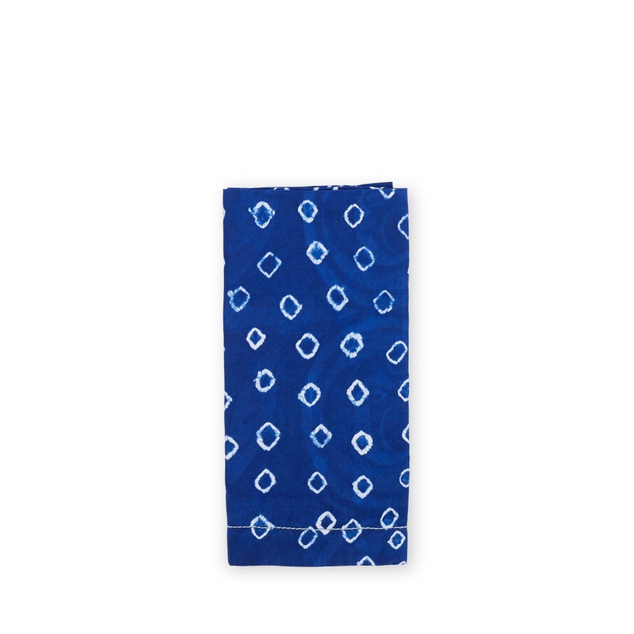 New Heath Ceramics Tie Dye Napkin In Ultramarine