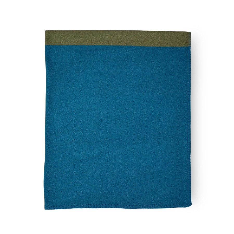 Hot Heath Ceramics Citta Jacquard Blanket In Peacock Blue