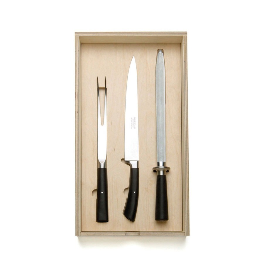 Hot Heath Ceramics Carving Knife Set With Black Handle